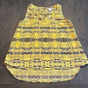 BAR III Yellow Tank Top Size Medium